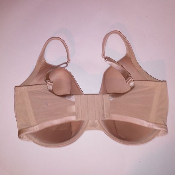 Cacique Bra 32G Bige Satin Full Coverage Solid Underwire - Picture 4 of 7